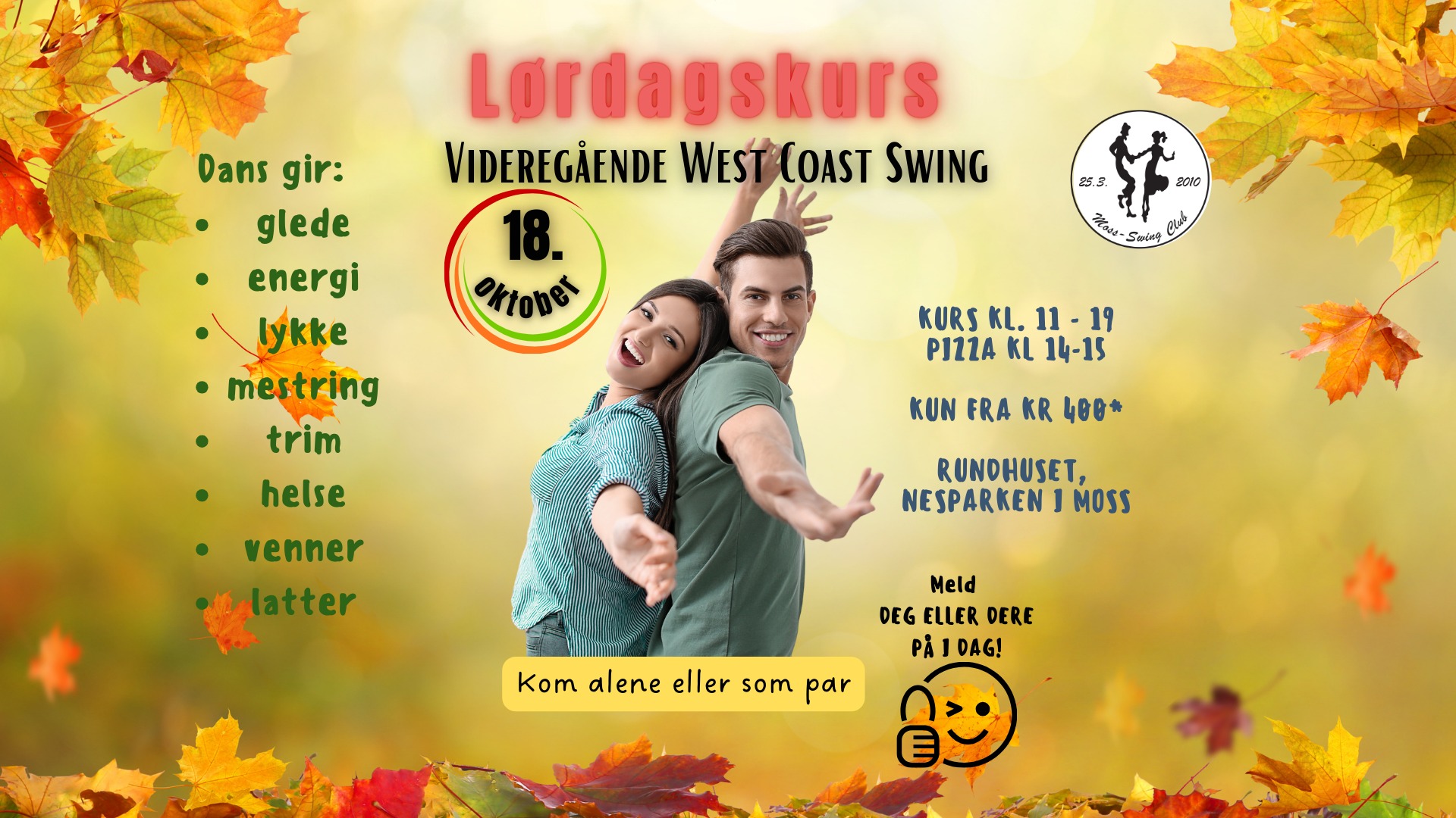 Videregående Lørdagskurs i West Coast Swing