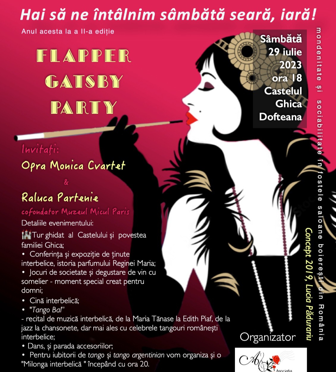 Hai să ne întâlnim sâmbătă seară, iară! Gatsby Party...