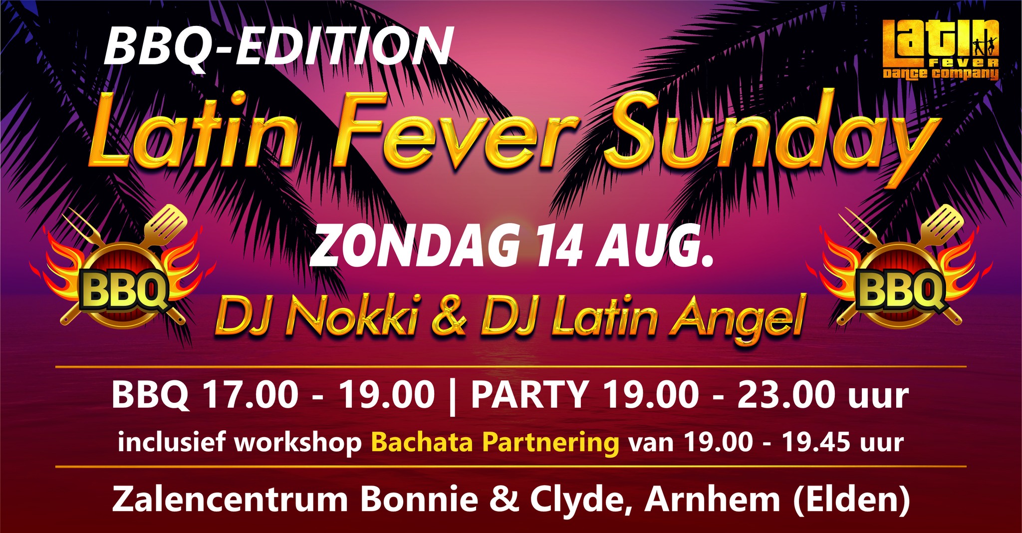 BBQ-edition! Latin Fever Sunday ~ incl. workshop Bachata Arnhem