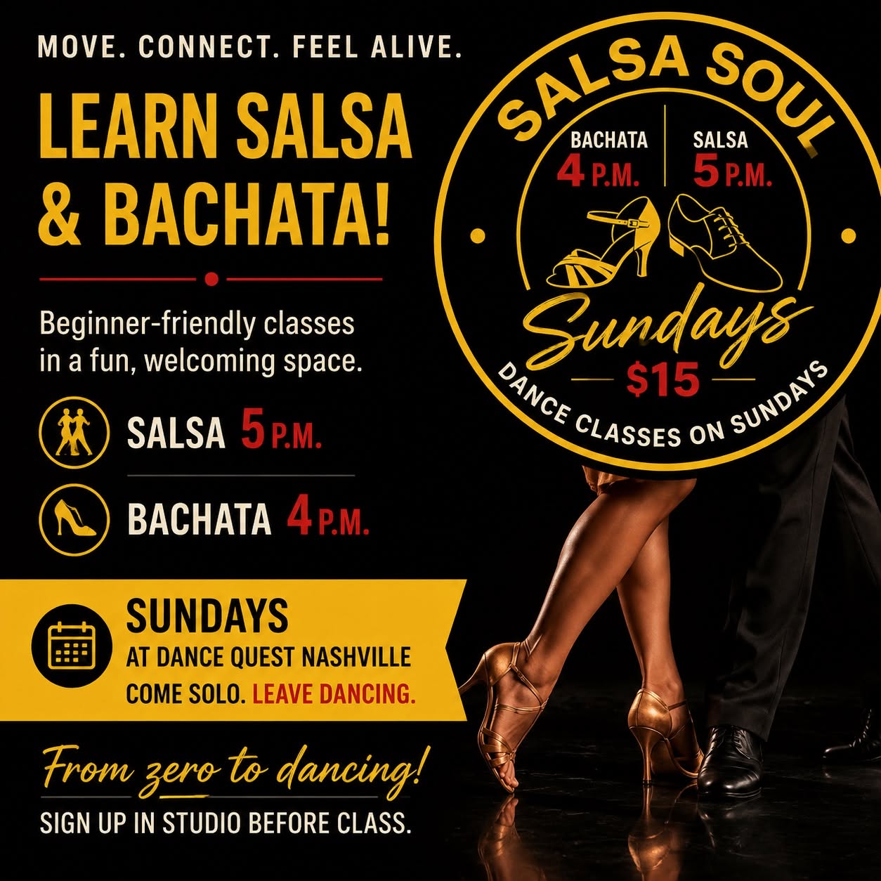Learn Bachata & Salsa on Sundays 💃🏾