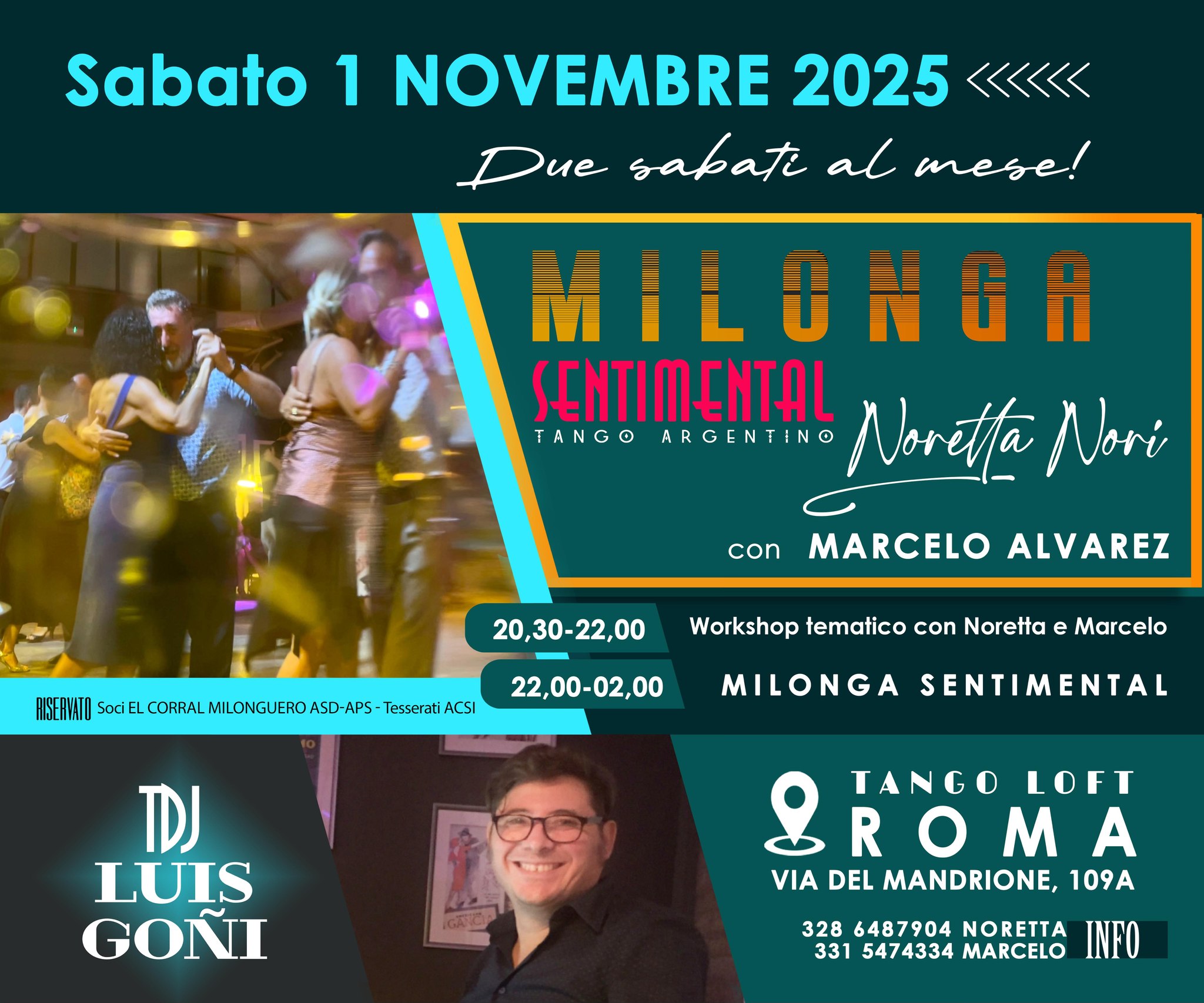 Milonga Sentimental, il sabato porteño a Roma THJ Luis Goñi
