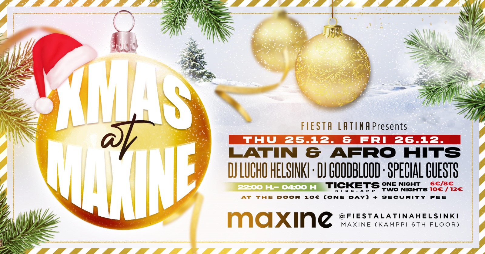 XMAS at MAXINE - 25.12. & 26.12. - LATIN x AFRO JOULUFIESTA