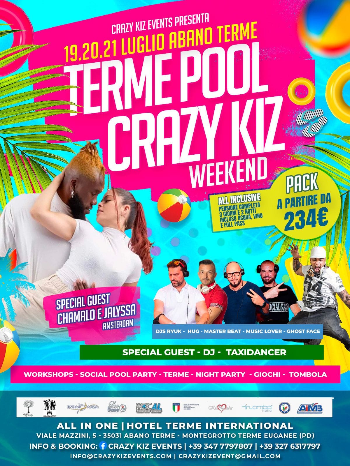Terme Pool Crazy Kiz Weekend con Chamalo e Jalyssa - Abano Terme