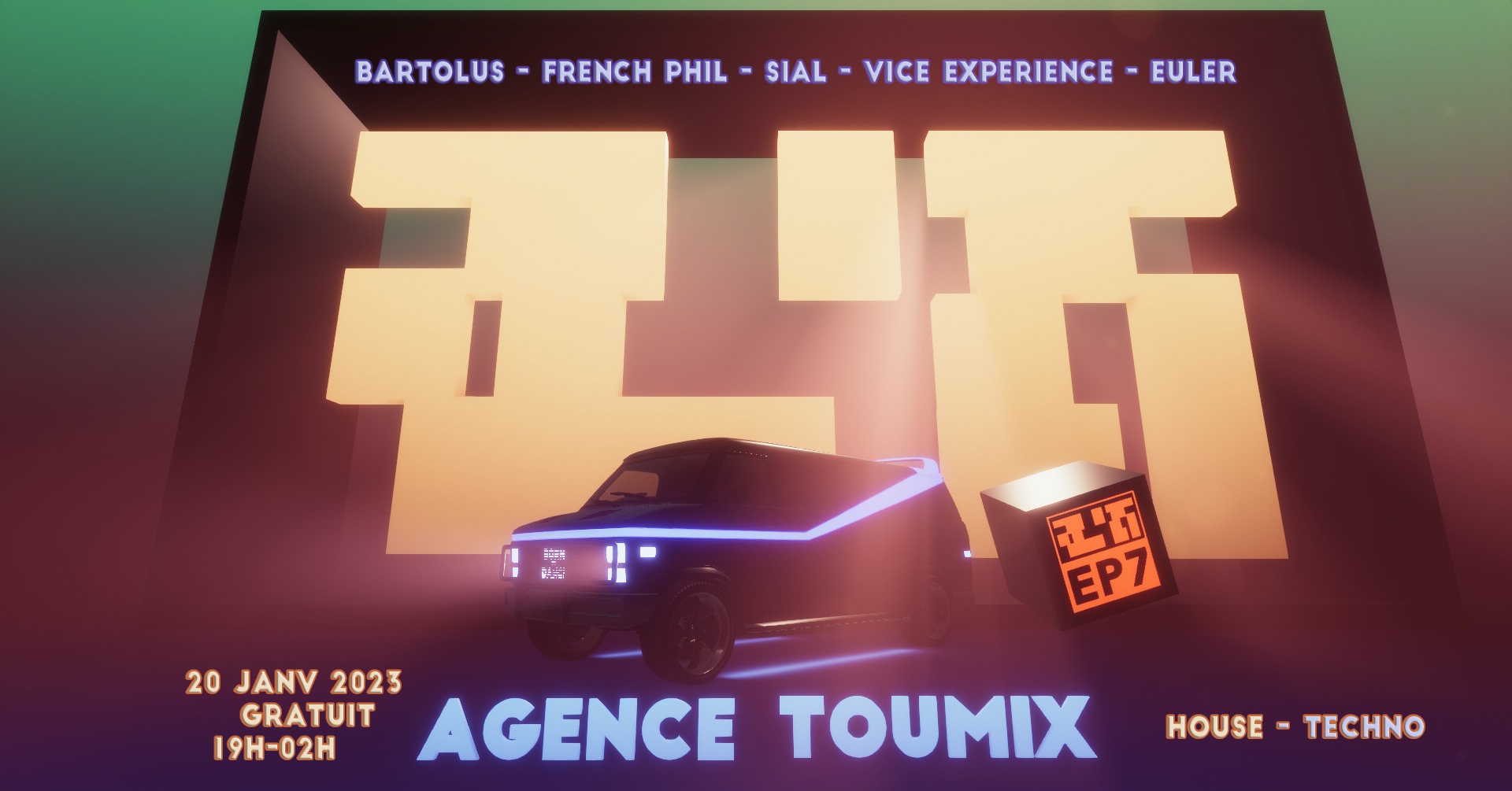 Gratuit House to techno Agencetoumix à l’EP7