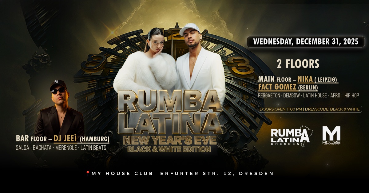 RUMBA LATINA NEW YEAR’S EVE 🤍 BLACK & WHITE EDITION🖤 MI.31.12.