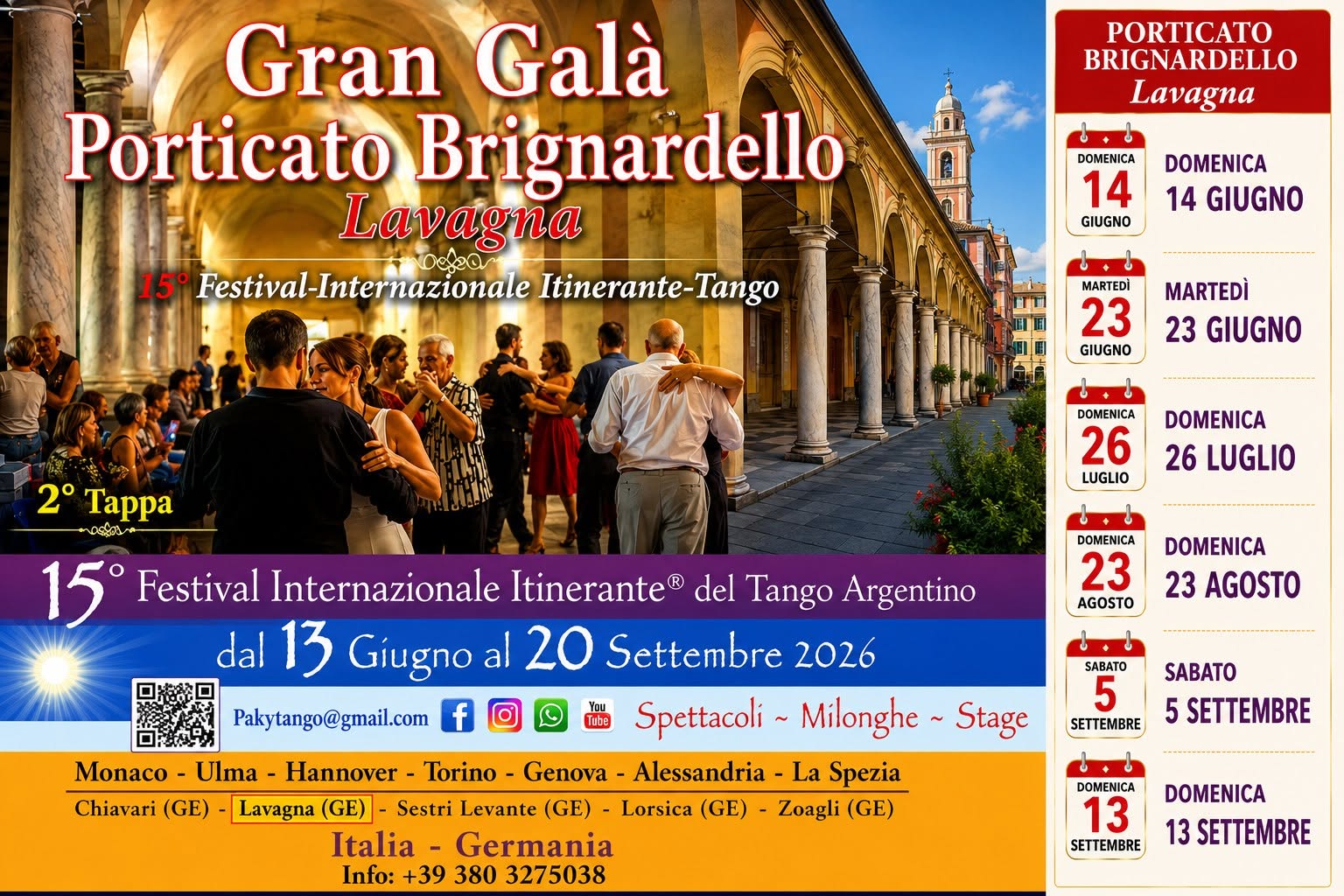 26 Luglio - GALA' d'altri Tempi, Brignardello Lavagna 2°Tappa 13°Fest-Int-Itinirenate