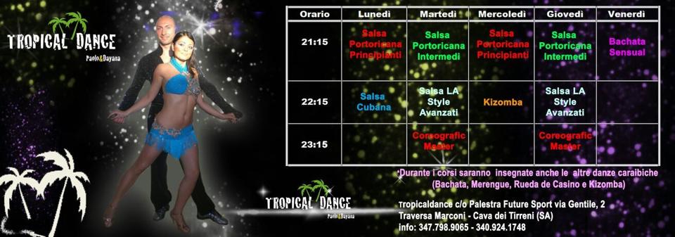 Corsi di SALSA BACHATA KIZOMBA. Tropicaldance Cava dei tirreni AA 2015 2016