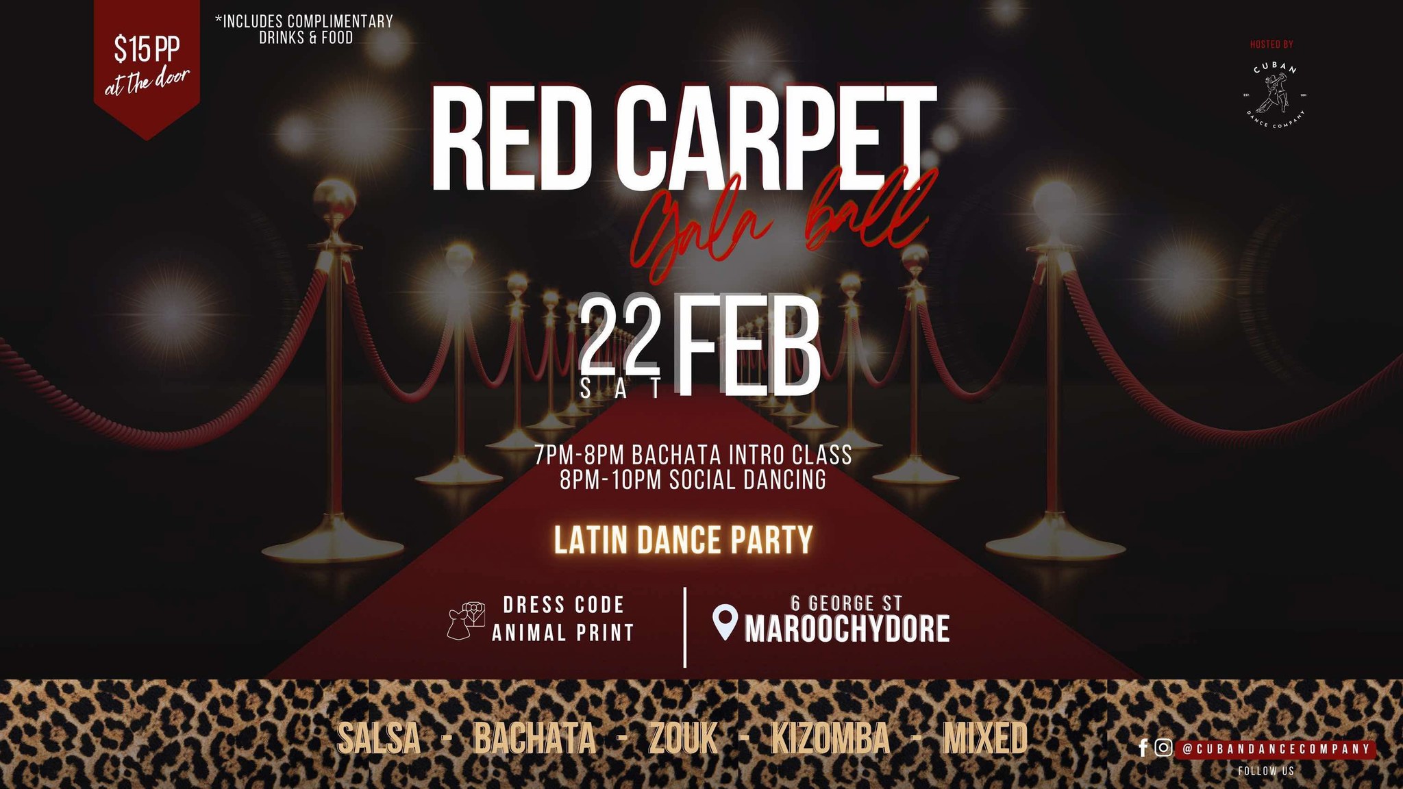 RED CARPET GALA BALL ANIMAL PRINT THEME