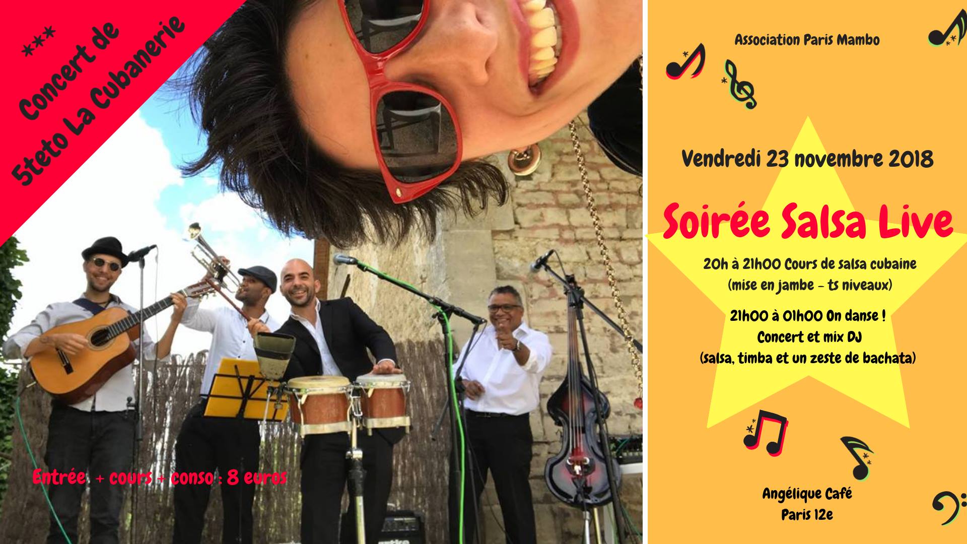 Soirée Salsa Live à l'Angélique Café (Paris Mambo)