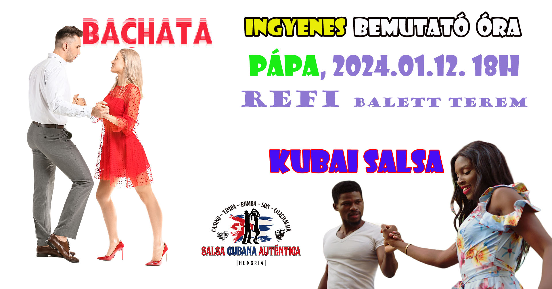 Salsa Bachata Ingyenes Bemutató, PÁPA 2024.01.12.