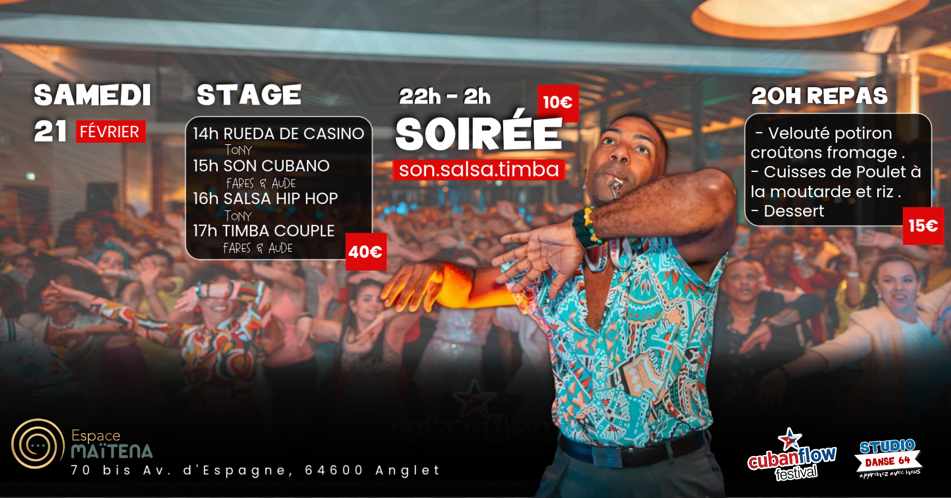 SOIRÉE CUBAN FLOW SAMEDI 21 FÉVRIER 2026