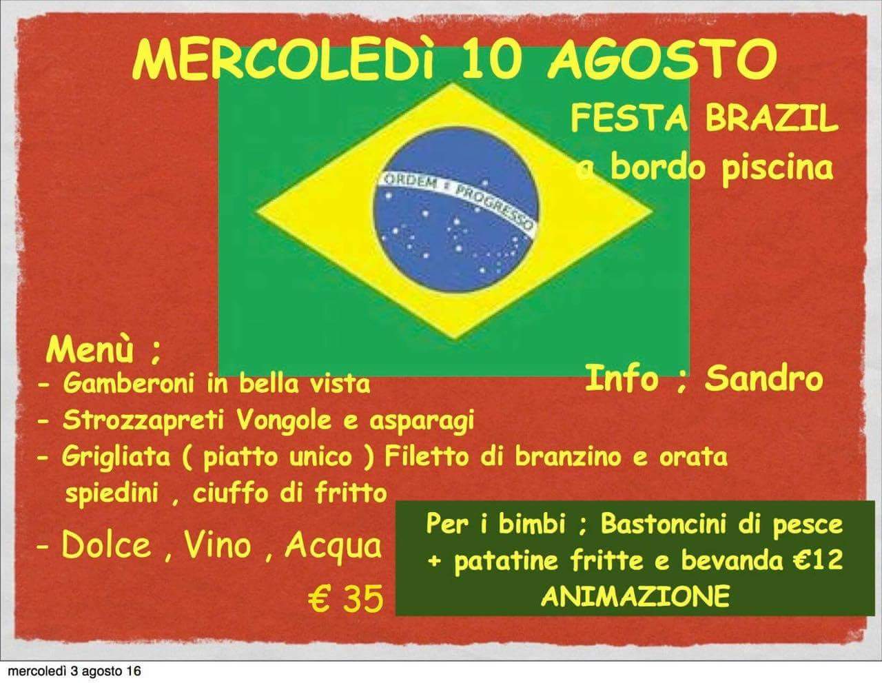 FESTA BRAZIL a bordo piscina