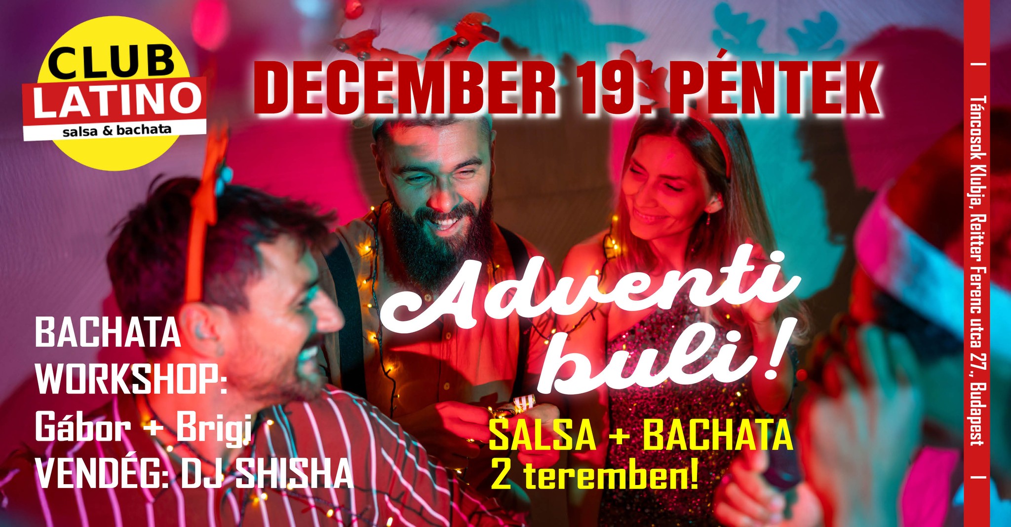 Club Latino Advent - 2 termes buli: salsa & bachata + workshop