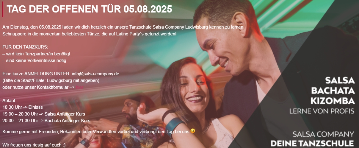 🌟 Tag der offenen Tür bei der Salsa Company in Ludwigsburg! 💃🕺