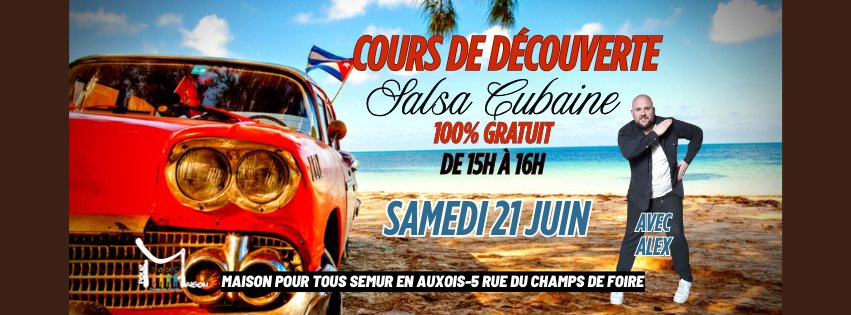 SALSA Cubaine-Cours découverte GRATUIT-Avec Alex-MPT de Semur.