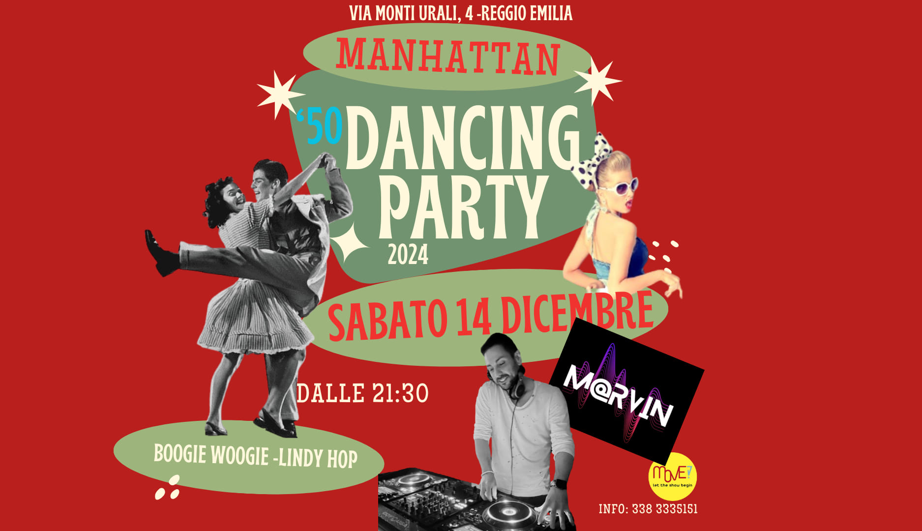 Festa di ballo anni '50 a Reggio Emilia @ Manhattan