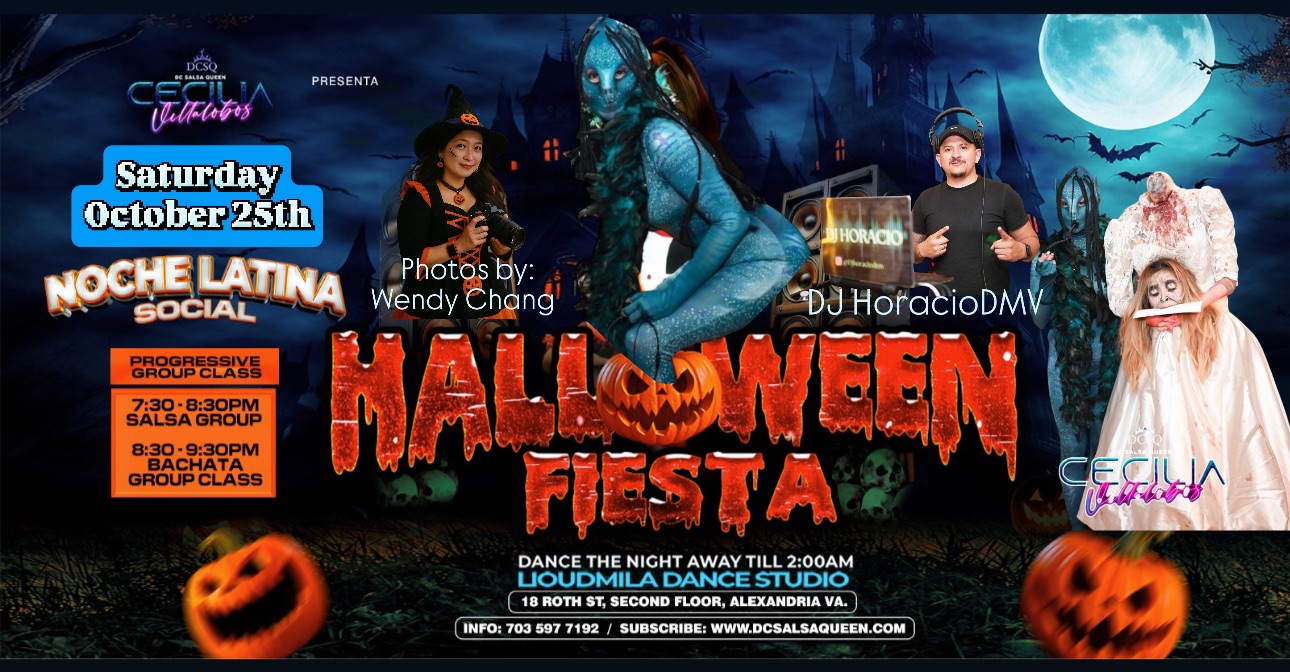 Noche Latina Halloween Fiesta Saturday Oct 25th