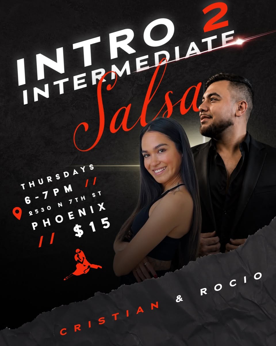Thursday Intro-2 Intermediate Salsa with Cristian & Rocio!