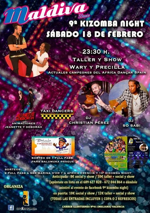 Kizomba Night at Sala Maldiva (Meliana, Valencia) (9th Edition)