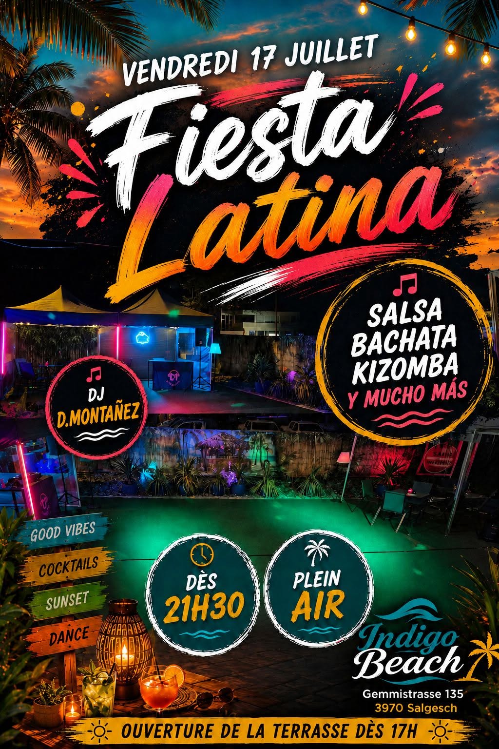 Fiesta Latina @ Indigo Beach - OPEN AIR - Start 21h30