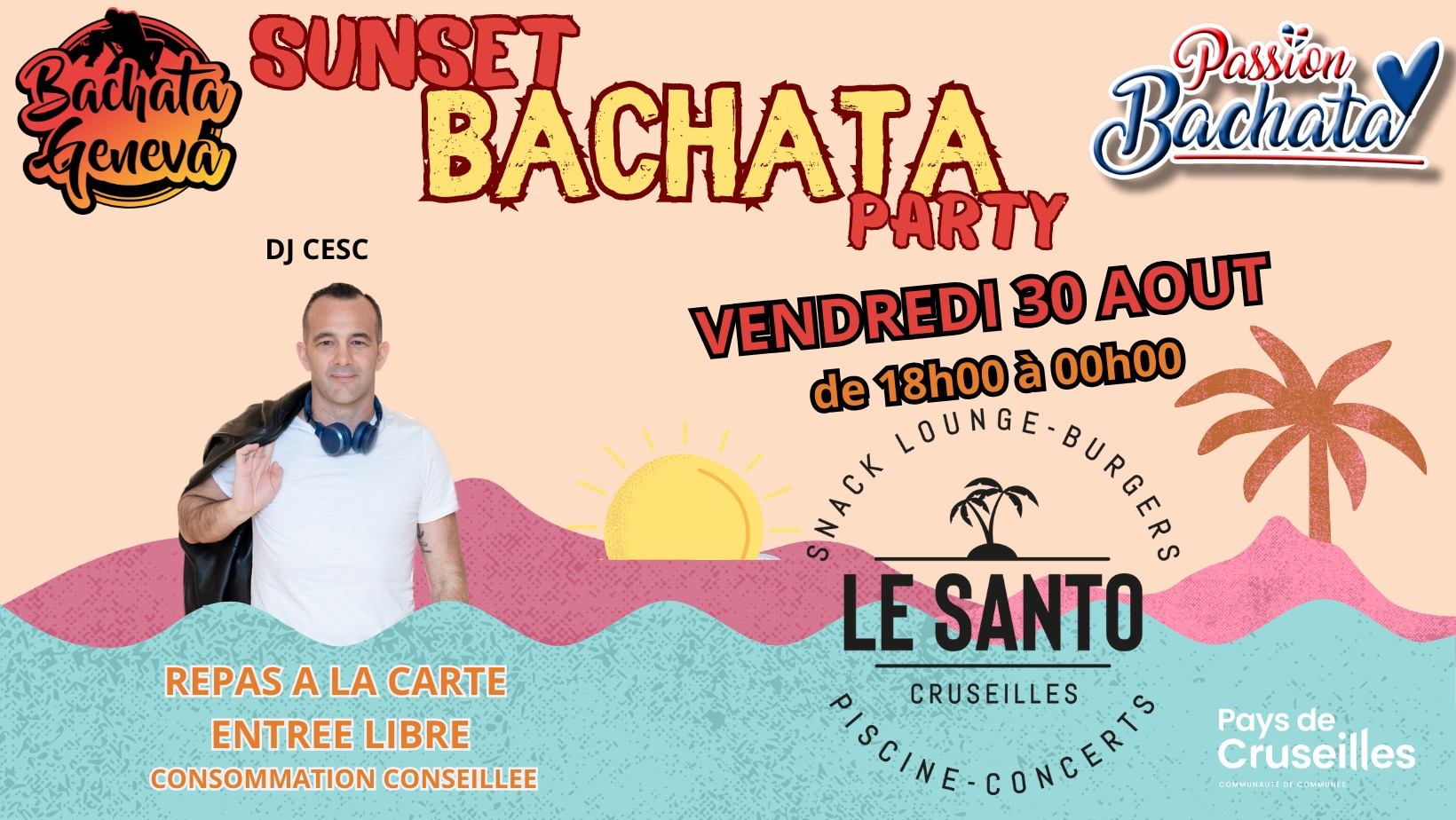SUNSET BACHATA PARTY by PASSION BACHATA & BACHATA GENEVA
