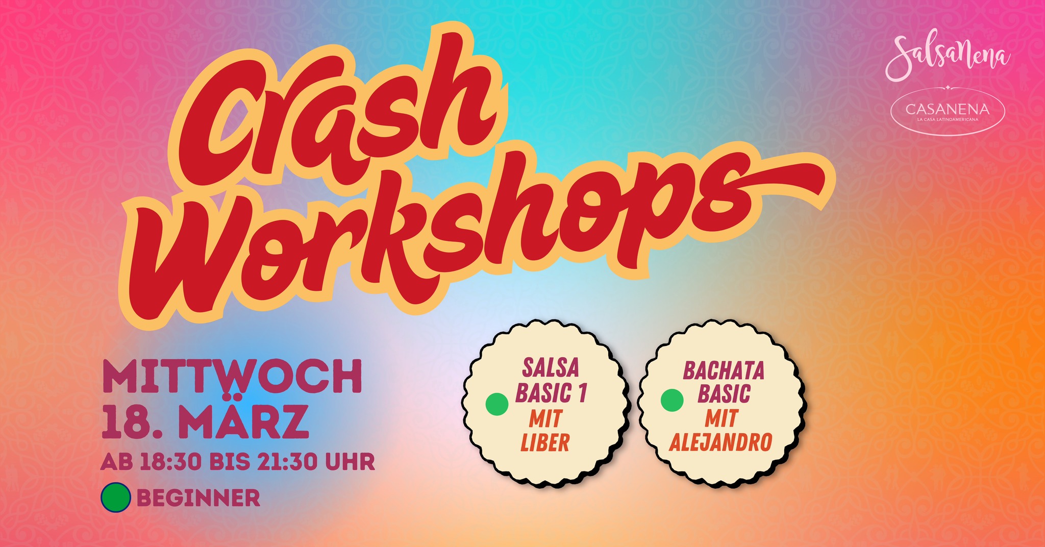 MITTWOCH CRASH WOKSHOPS💃🥳😎
