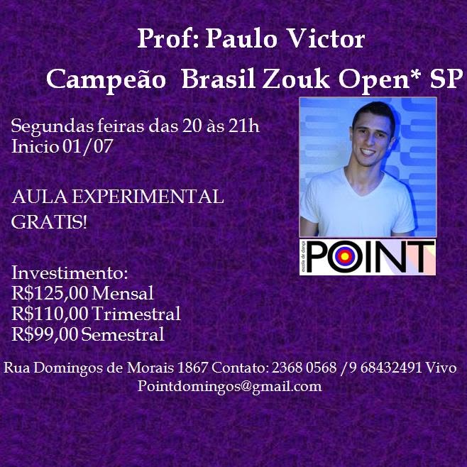 AULA DE ZOUK INICIANTE COM PAULO VICTOR