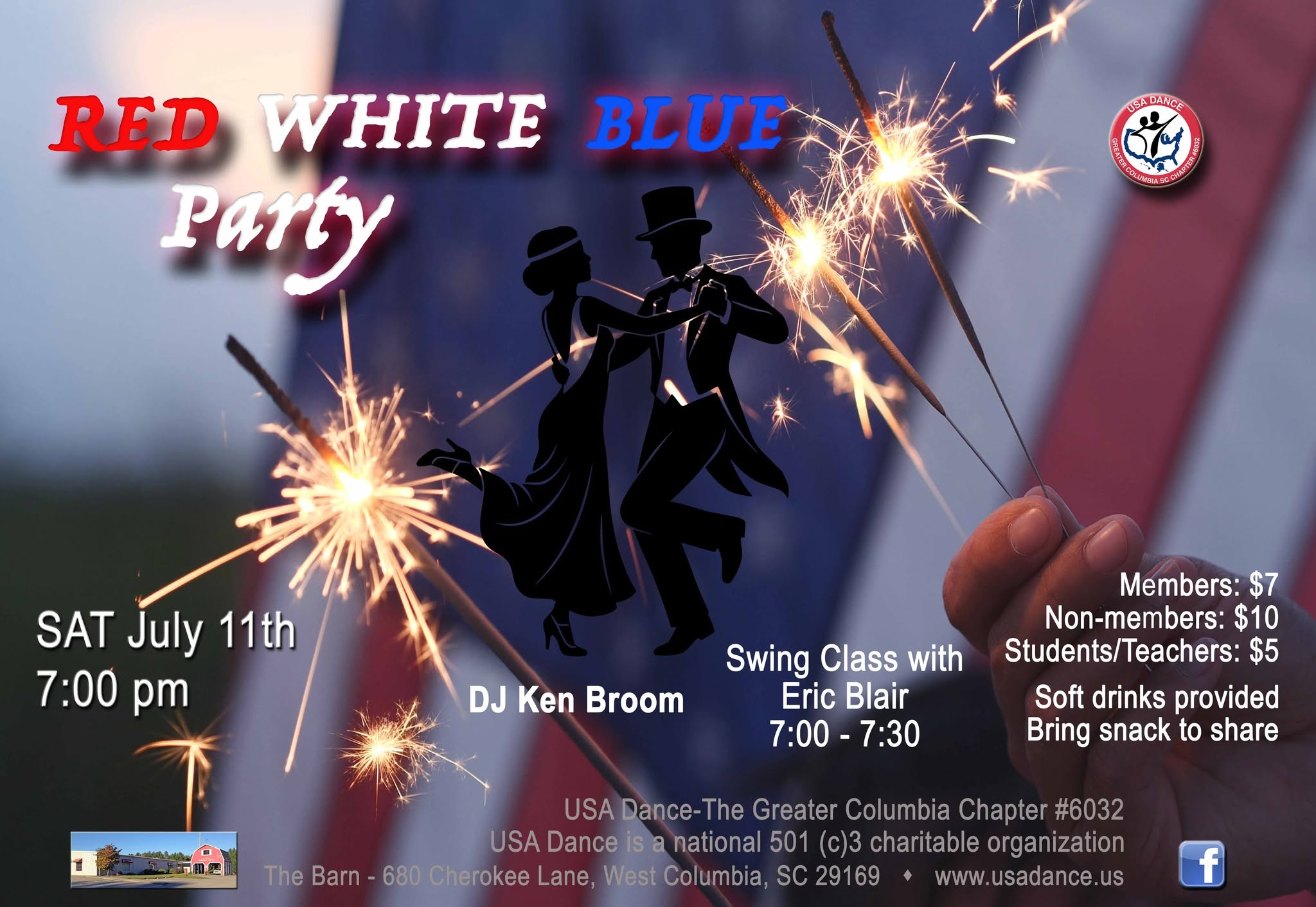 Columbia USADance Red, White and Blue Party!