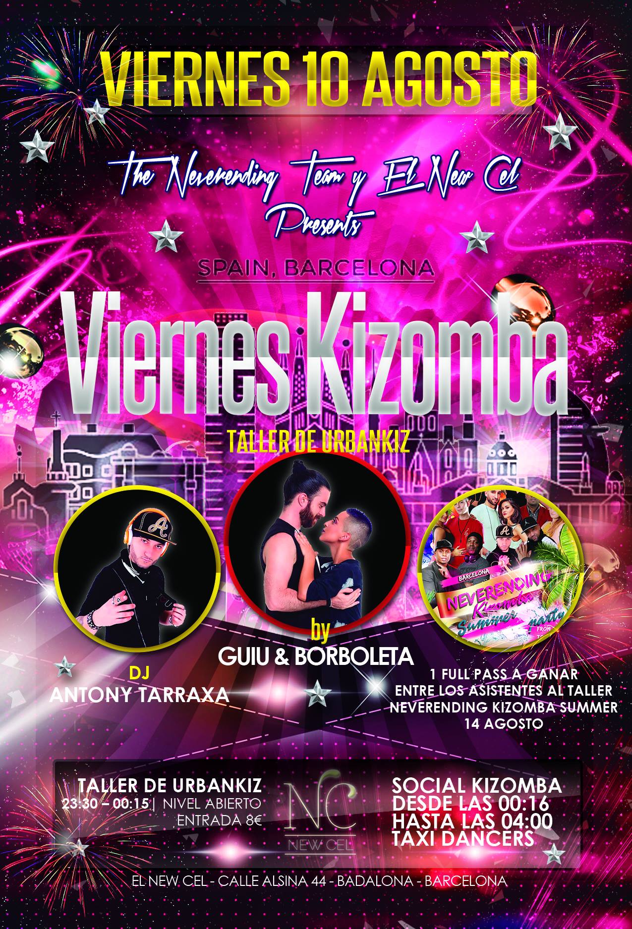 Kizomba Barcelona Viernes 10 Agosto El New Cel