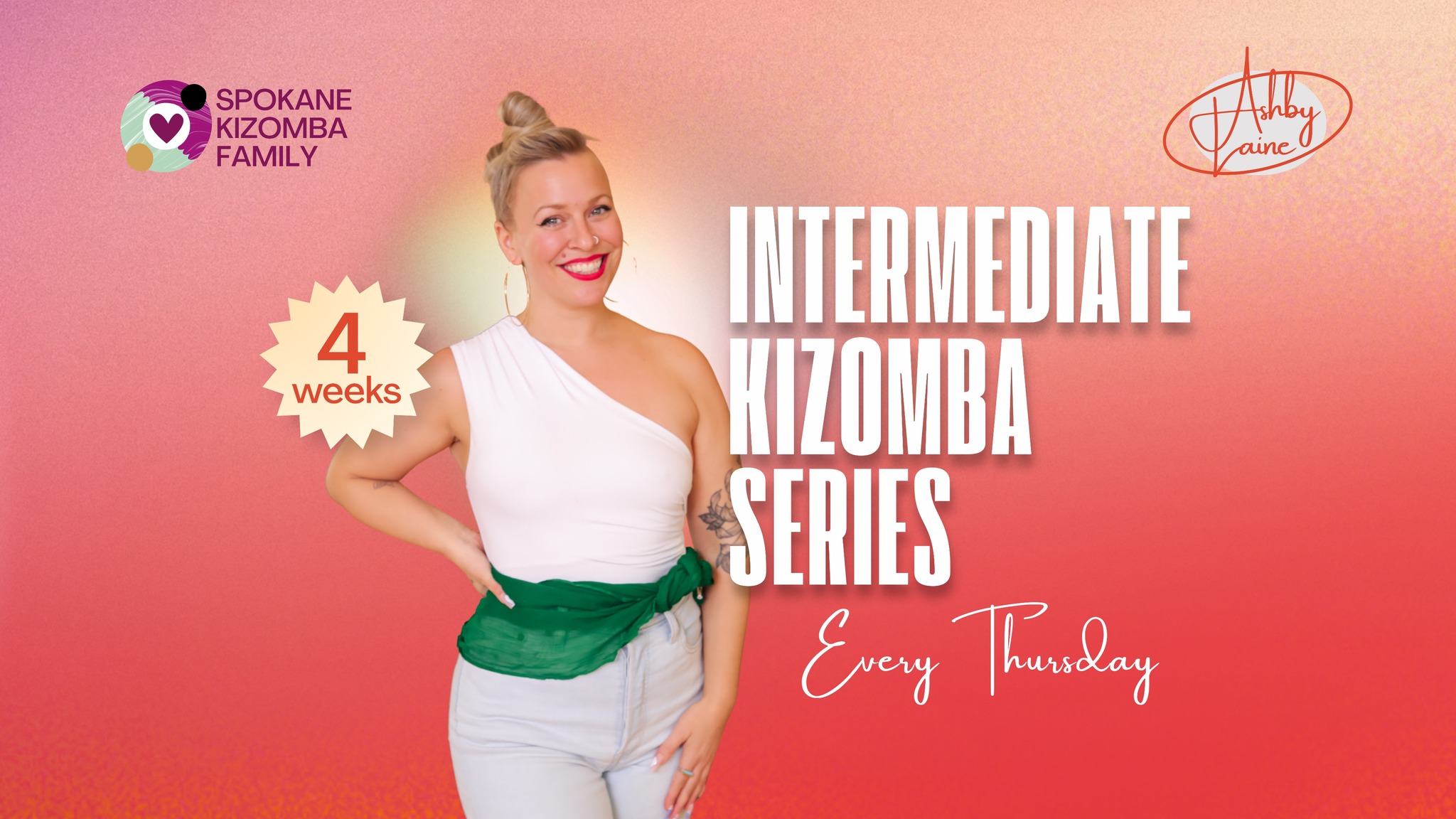 4-Week Intermediate Kizomba Series with Ashby Laine (Every Thursday in May!)