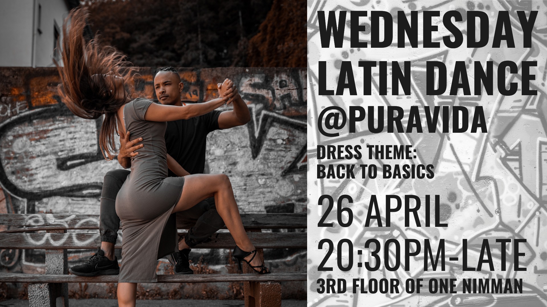 Wednesday Latin Dance 26 April at Puravida Latin Bar