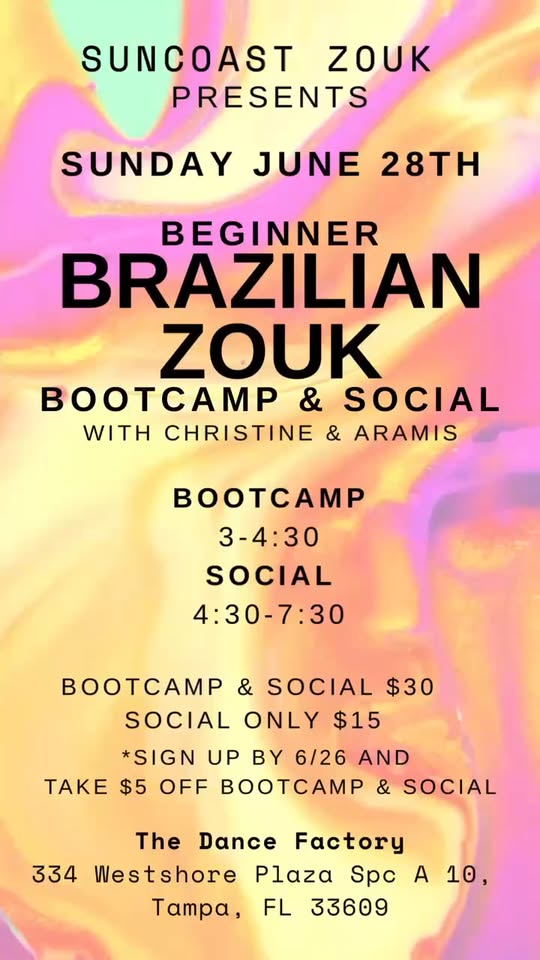 Beginner Brazilian Zouk Dance Bootcamp & Social