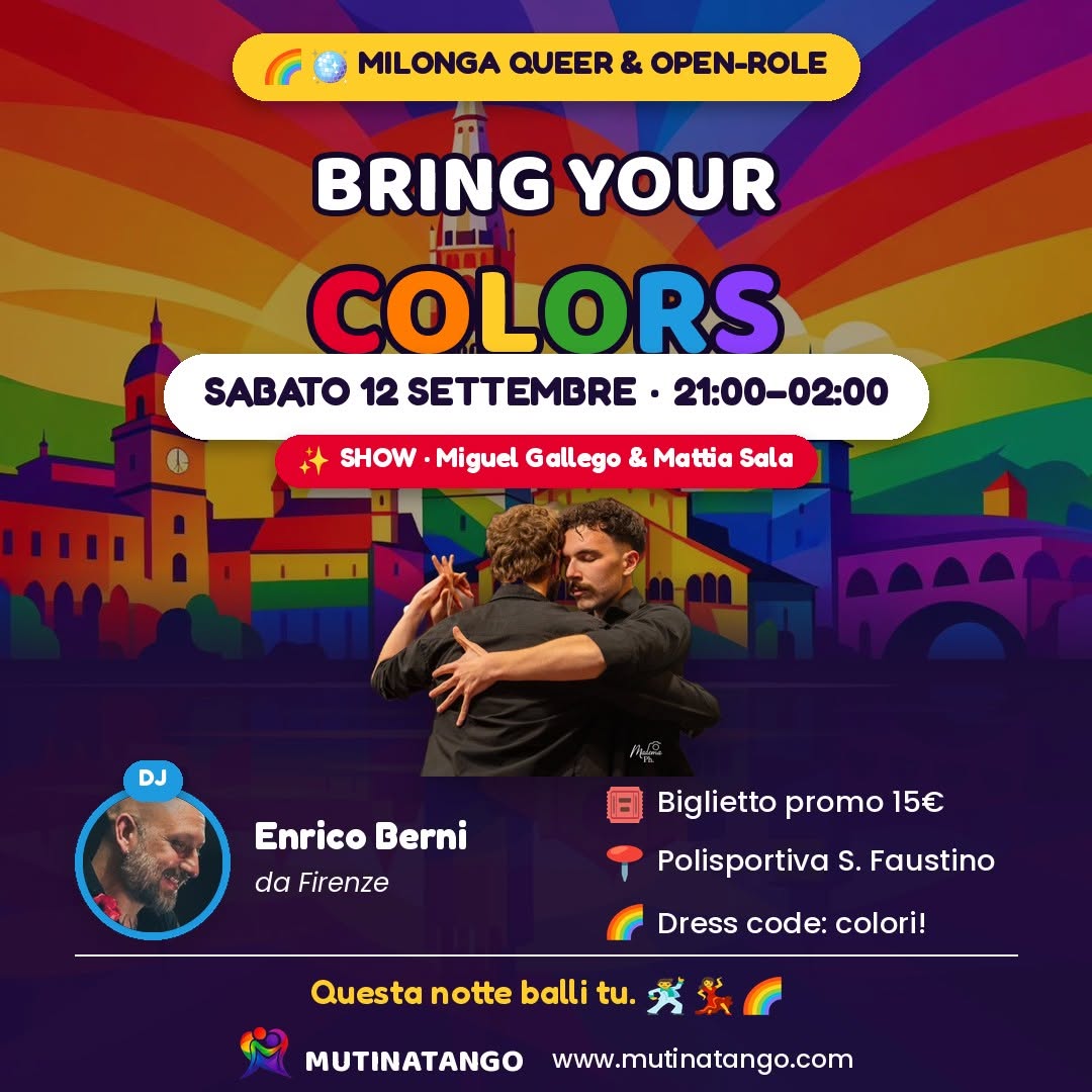 Milonga Open-Role & Queer con Miguel Gallego e Mattia Sala