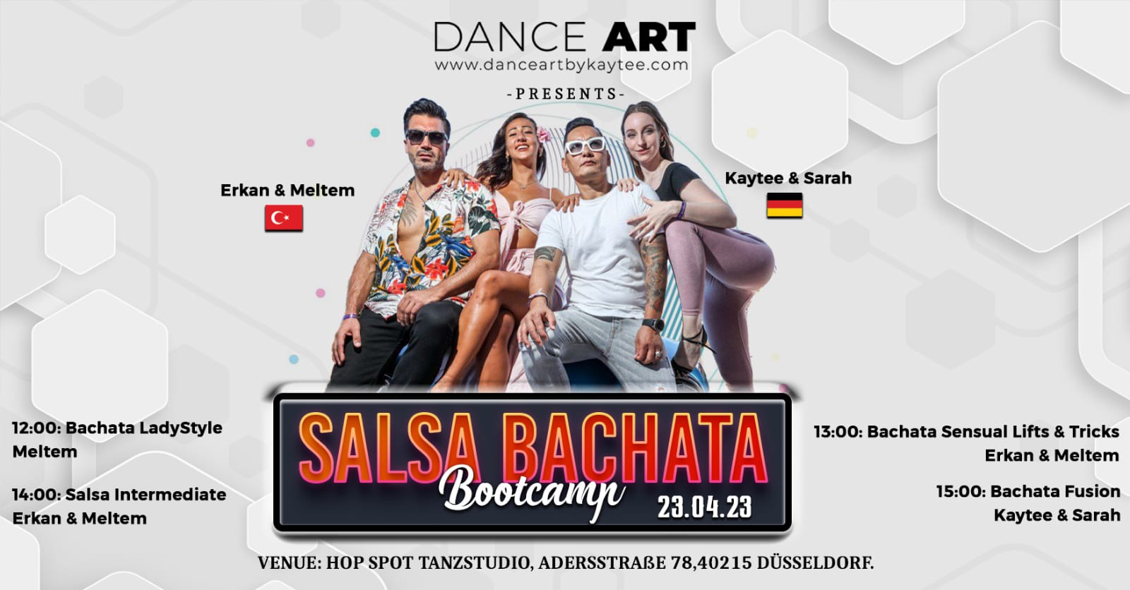 1 Day Salsa & Bachata Bootcamp with Int. Artists