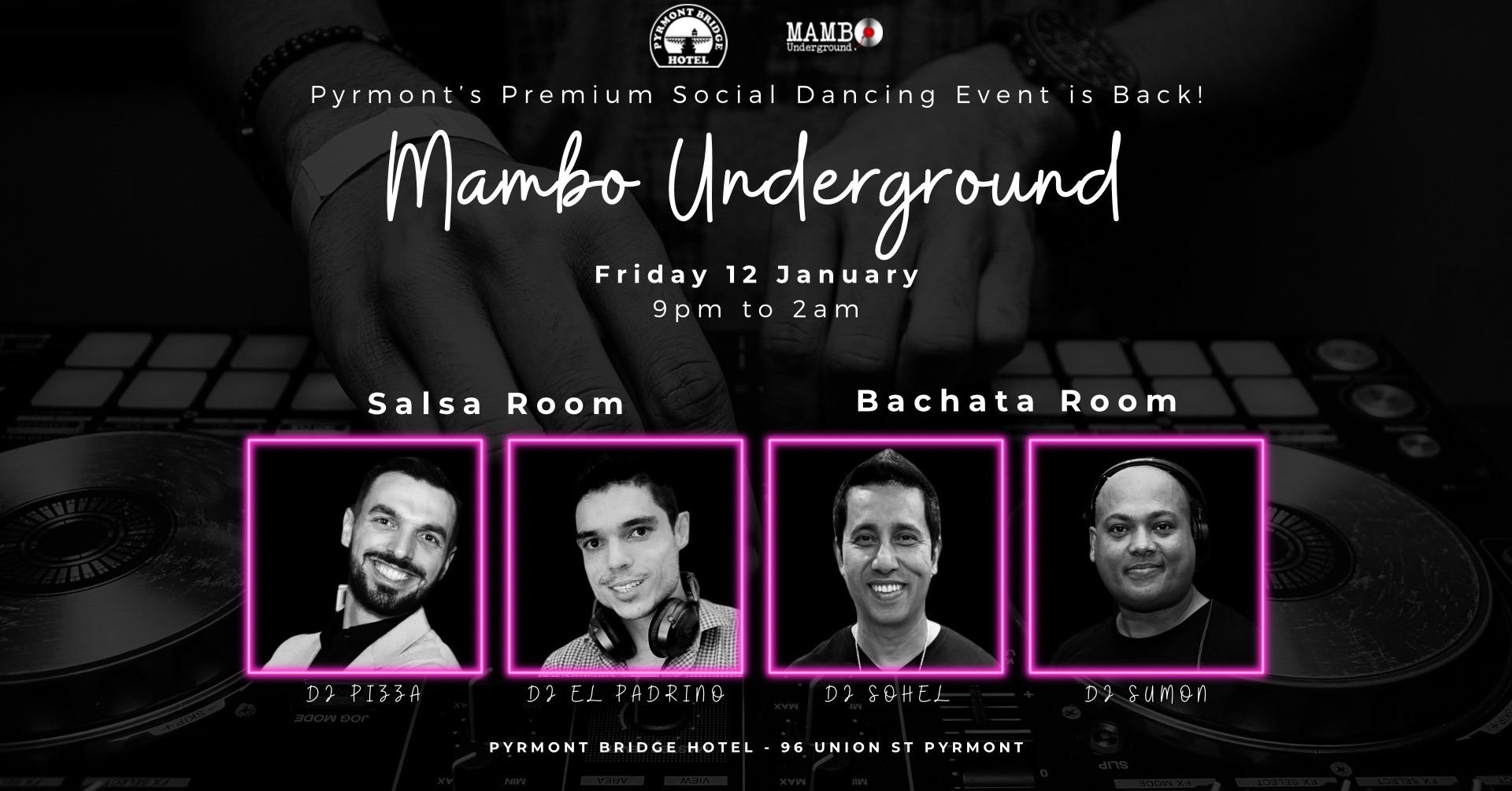 Mambo Underground with Salsa & Bachata rooms Fri 12 Jan