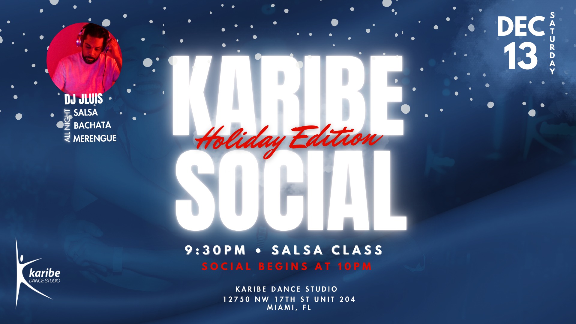 Karibe December Social - Salsa, Bachata & Merengue
