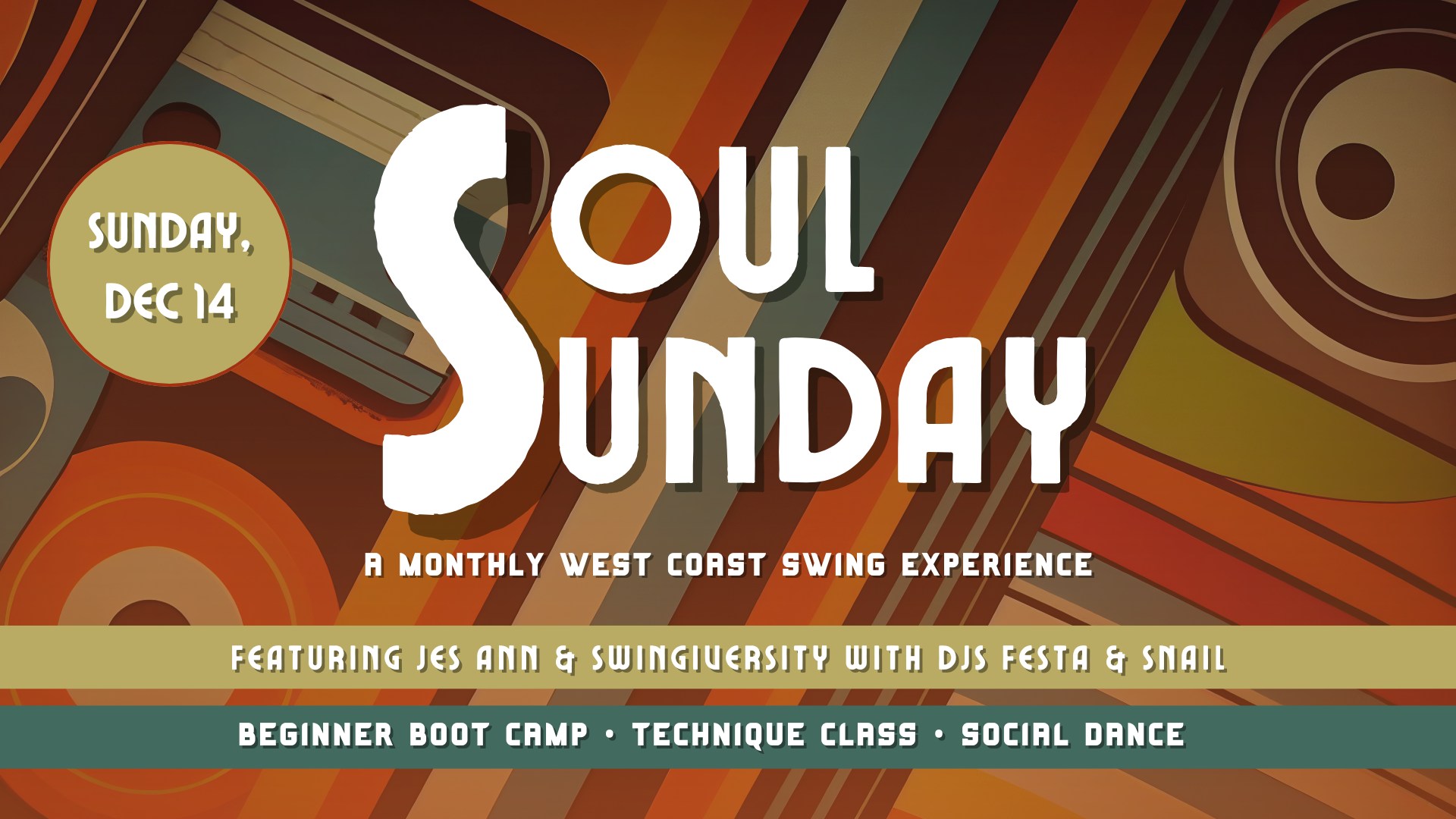 Soul Sunday • Monthly WCS experience ft. DJs John Festa & Jes Ann Nail • Midtown NYC
