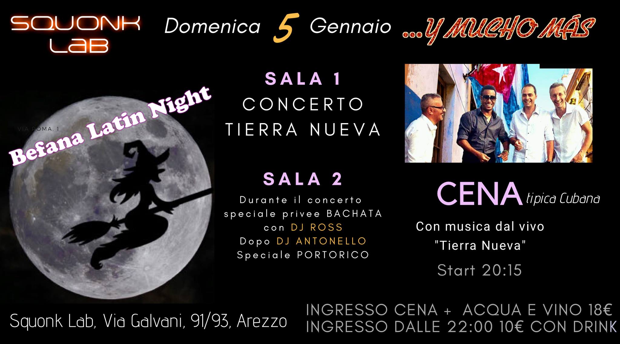 ʏ ᴍᴜᴄʜᴏ ᴍᴀ́s Speciale Concerto Dom. 5 gennaio Squonk Lab