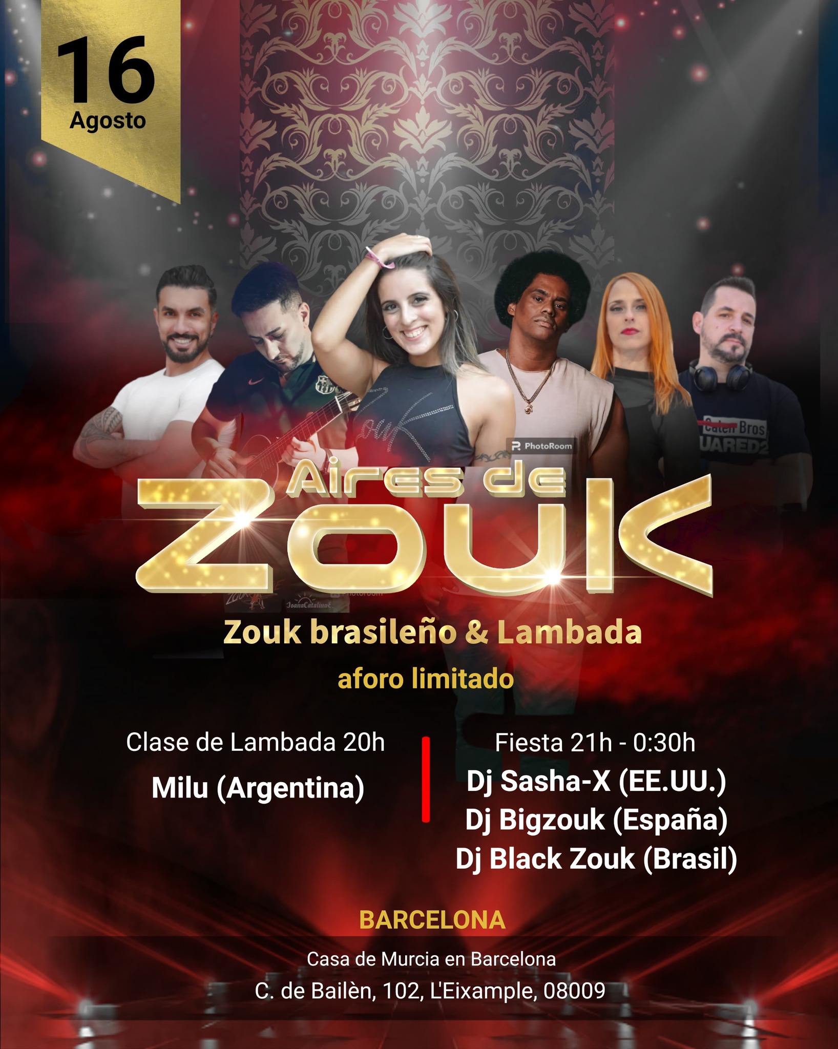 AIRES de ZOUK en BARCELONA - VIE 16 Agosto
