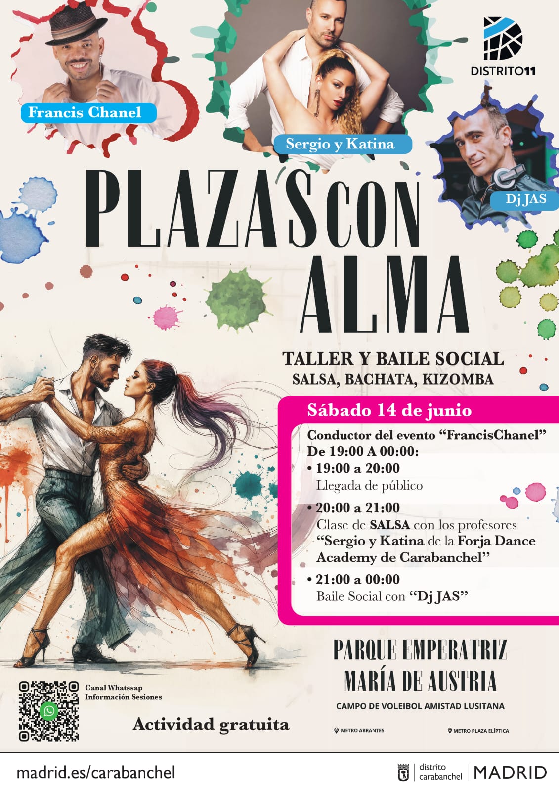 ¡Bailamos en Carabanchel! Clase de Salsa + Social SBK al Aire Libre Acceso gratuito