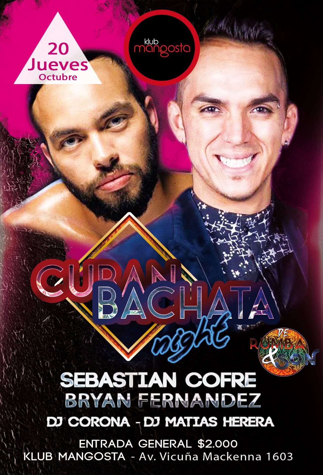 Jueves 20 octubre Cuban Bachata night