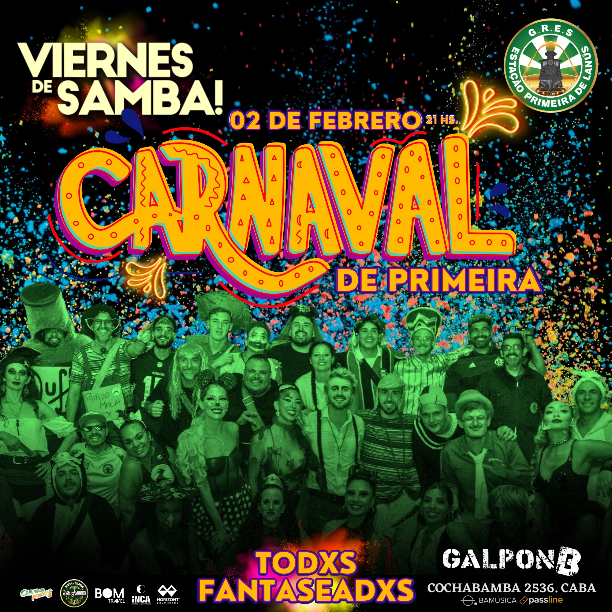💚VIERNES DE SAMBA 02 02 - CARNAVAL DE PRIMEIRA🎊