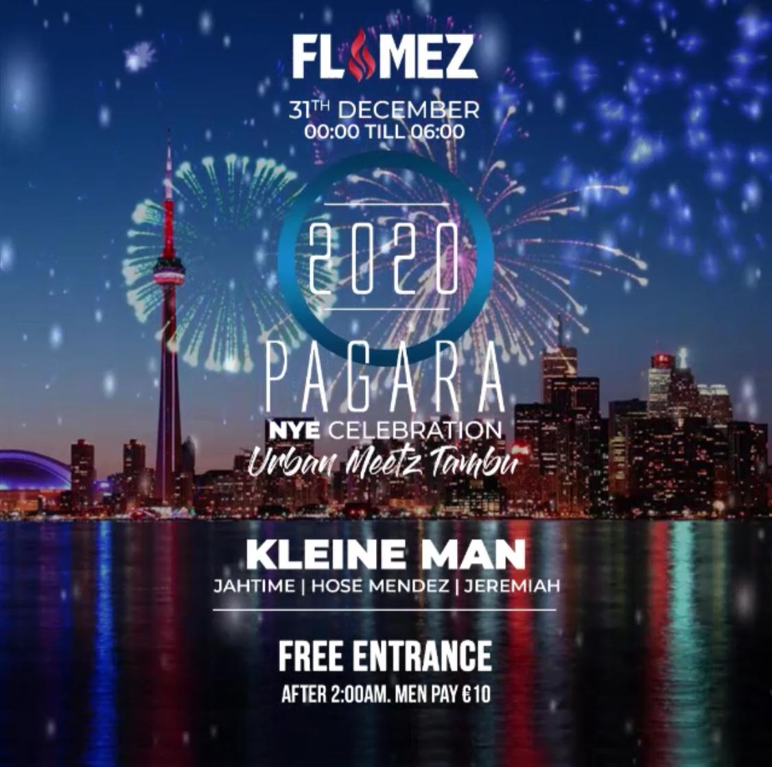 Flamez NYE Celebration - KLEINE MAN live on stage.