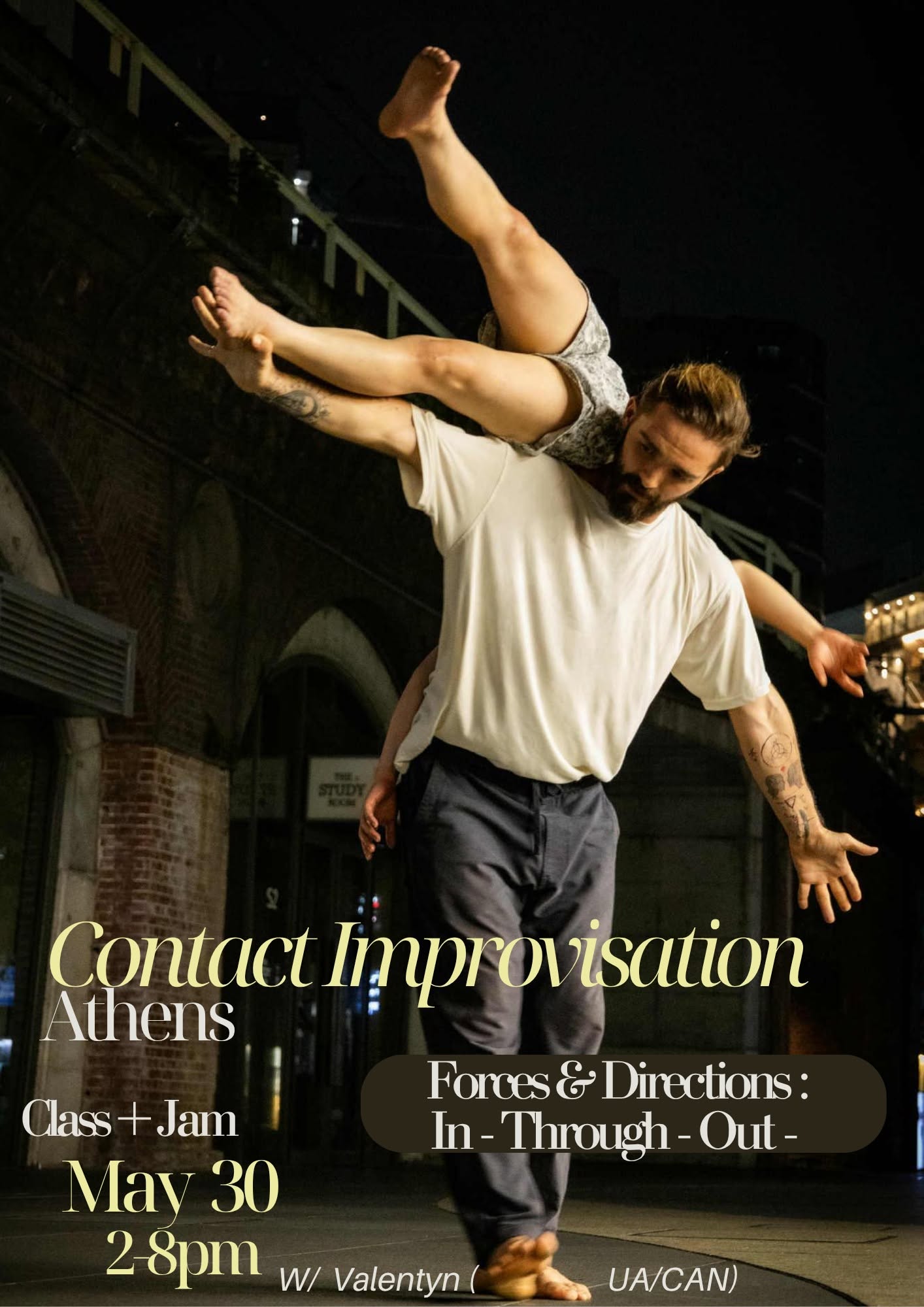 Contact Improvisation Athens May 30 : "Forces & Directions : In-Through-Out"