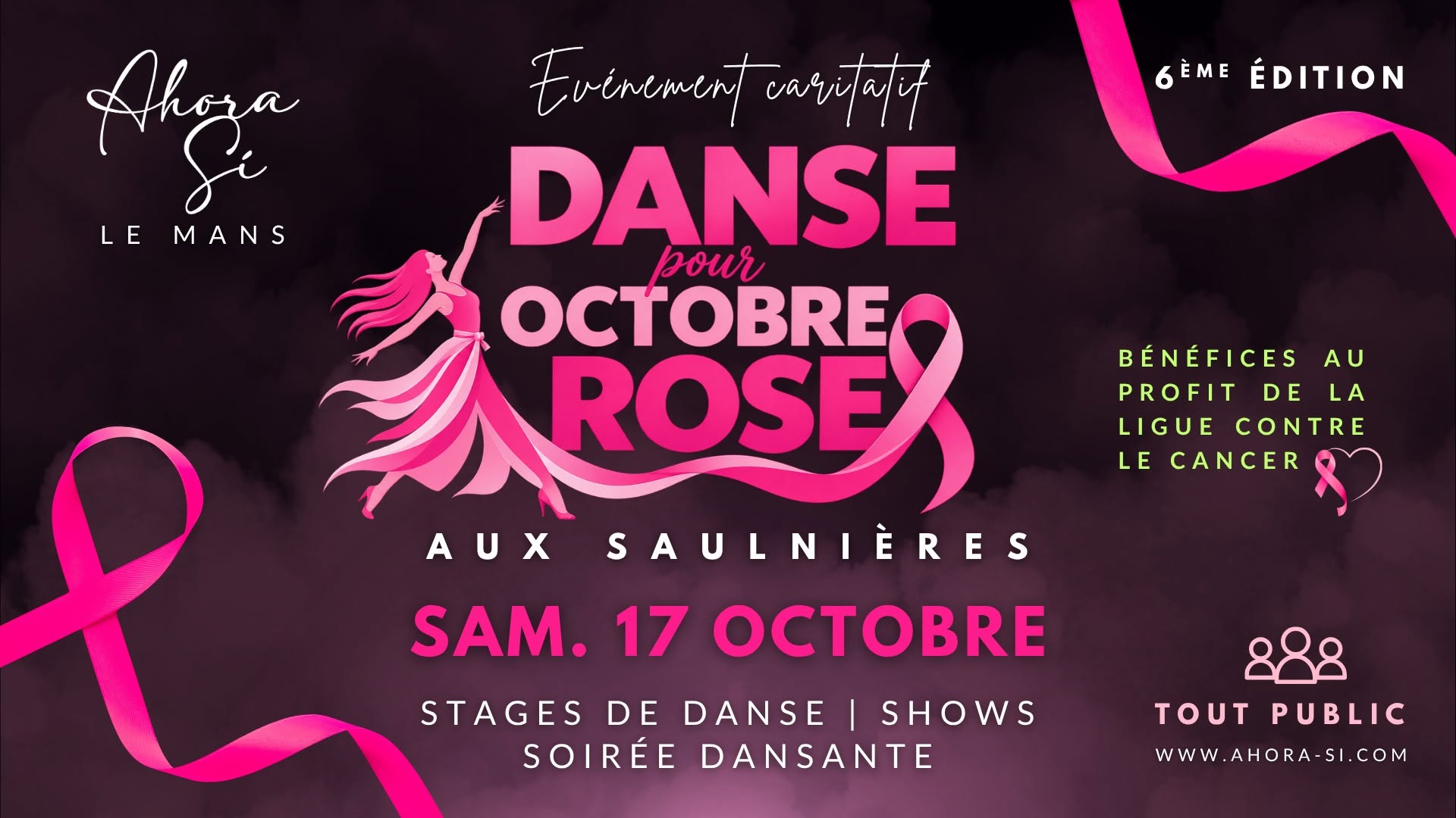 𝗗𝗔𝗡𝗦𝗘 𝗣𝗢𝗨𝗥 𝗢𝗖𝗧𝗢𝗕𝗥𝗘 𝗥𝗢𝗦𝗘 🎀 Stages de danse Shows Soirée dansante * Le Mans