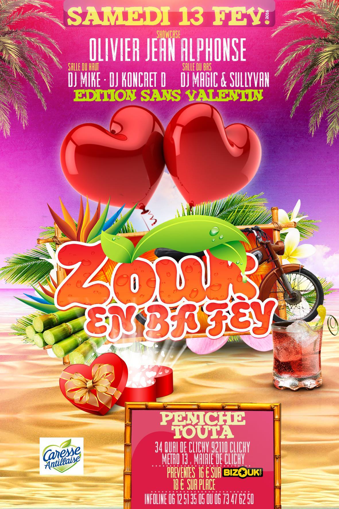 ZOUK EN BA FEY édition "sans valentin " show case Olivier Jean Alphonse