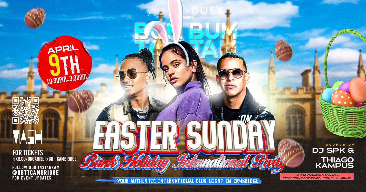 BumBumTamTam International Night Easter Sunday Special Bank Holiday Sunday 9 April