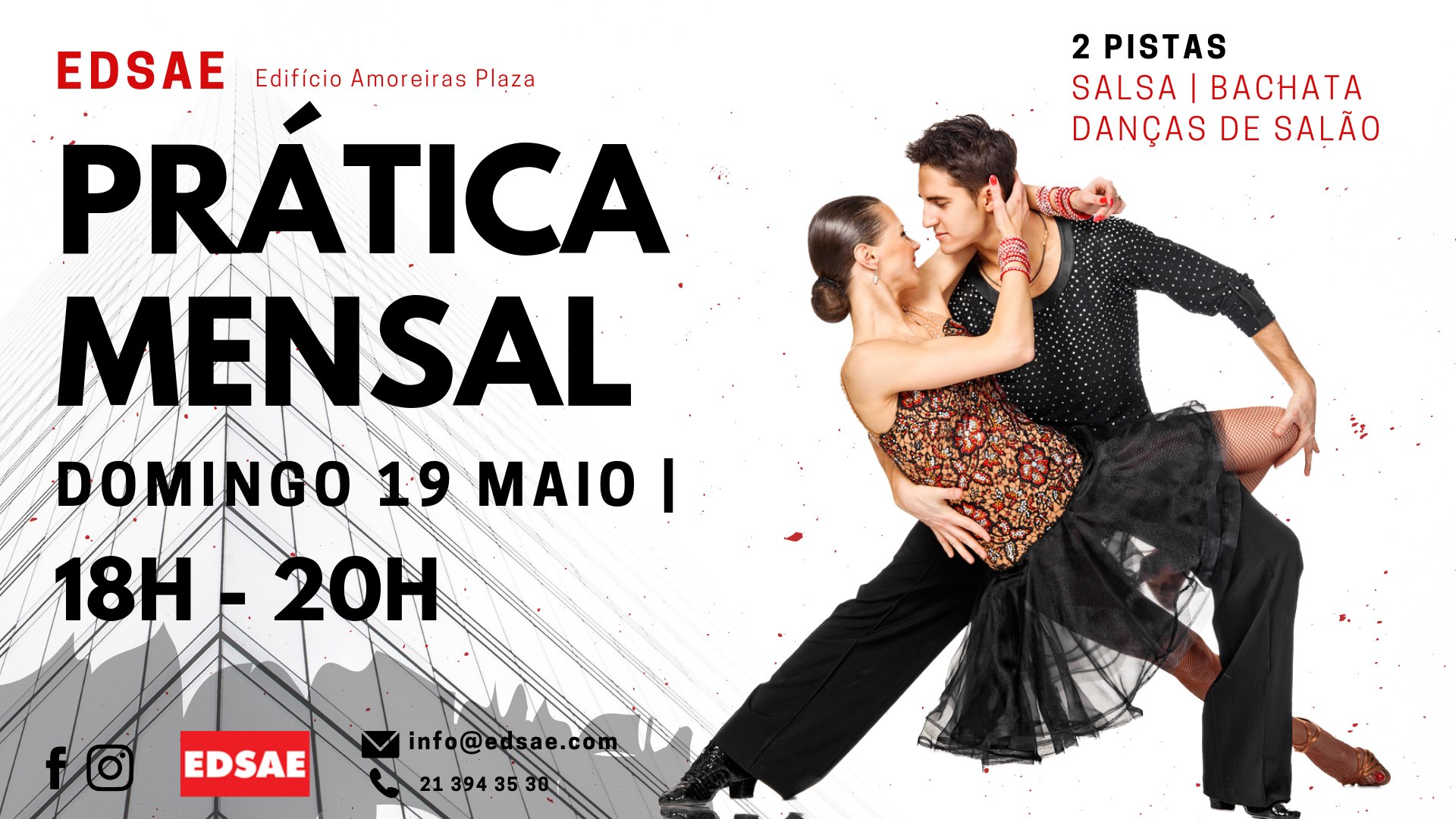 ✺ EDSAE Prática Mensal ✺ 19 Maio 18H ✺ Danças Sociais