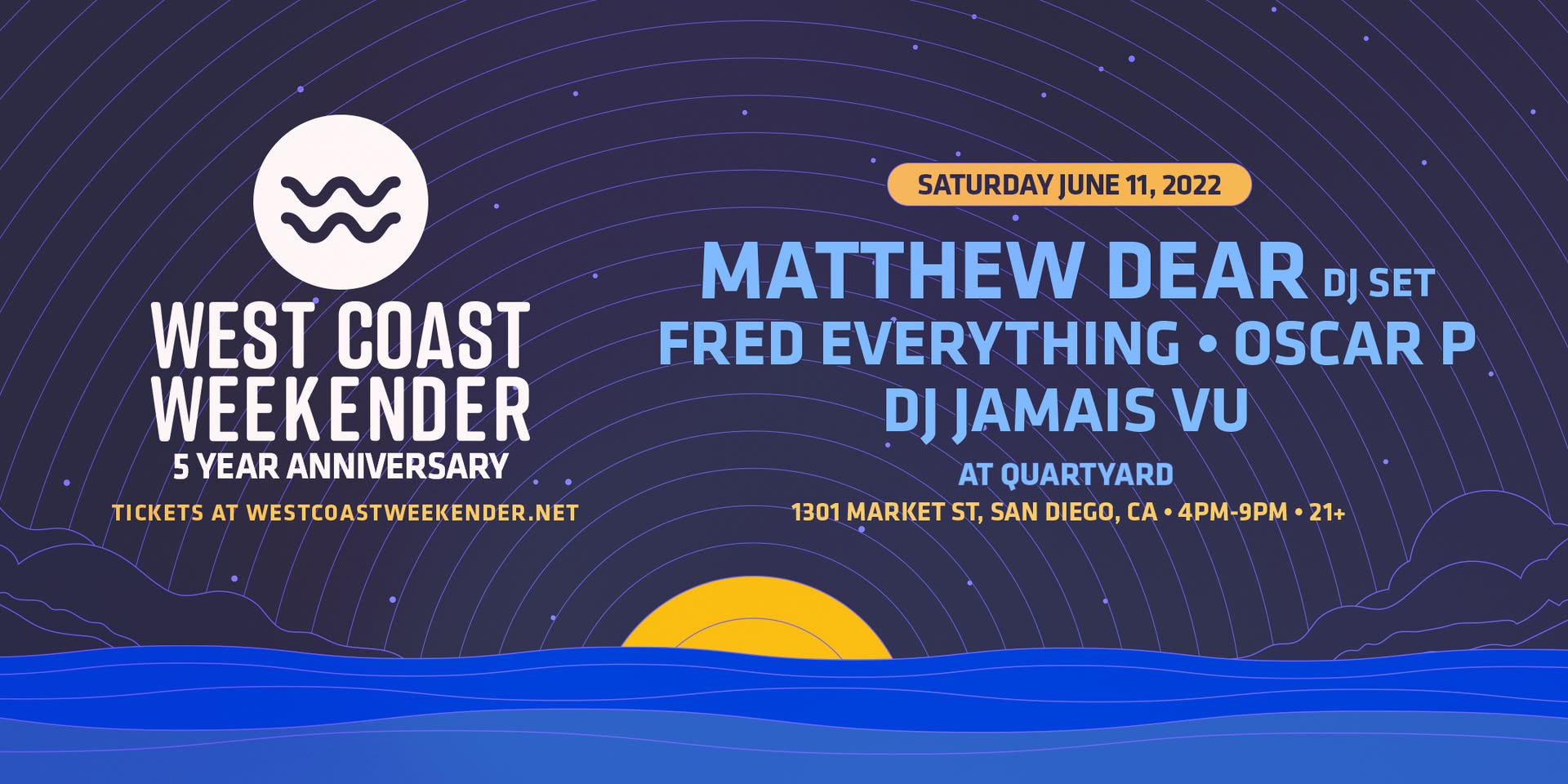 Weekender 5 Year: Matthew Dear (Dj Set), Fred Everything, Oscar P + More