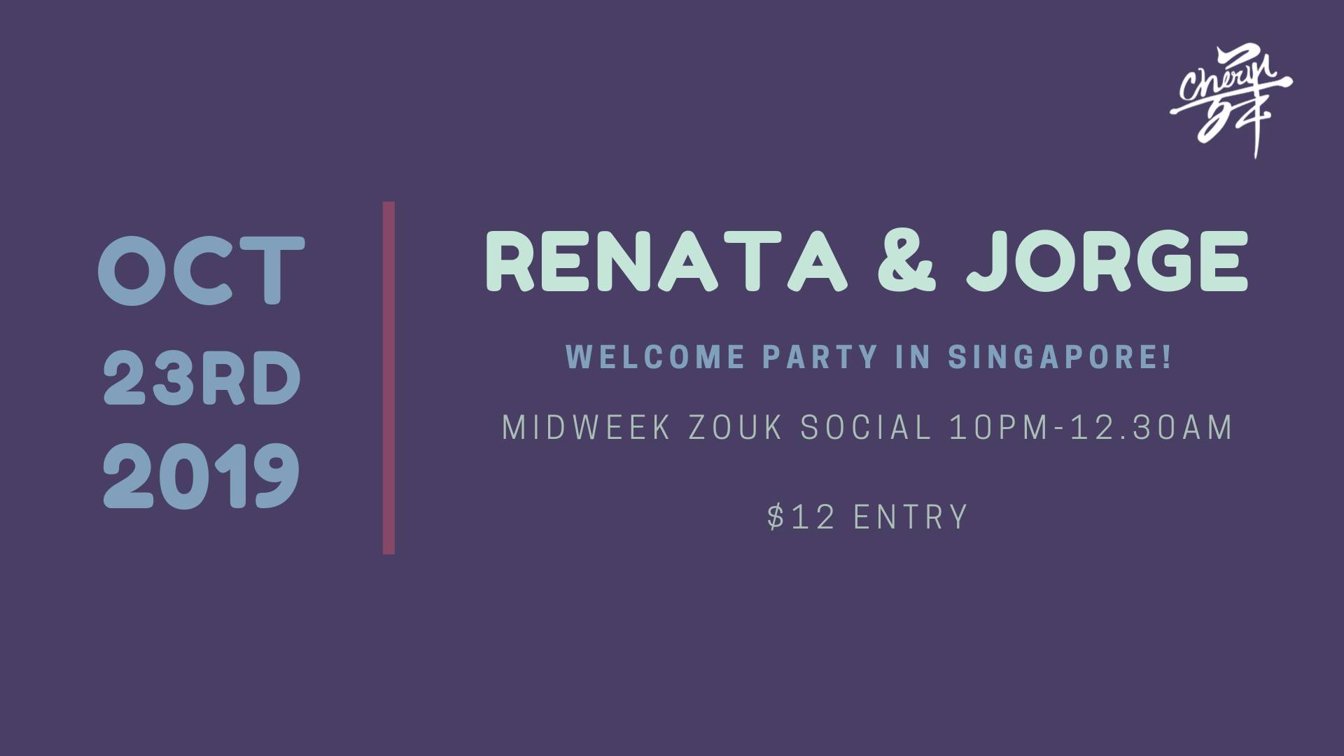 Midweek Zouk - Welcome Party with Renata Pecanha & Jorge Peres